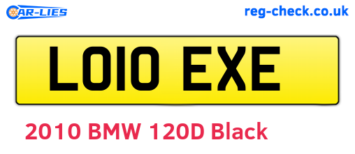 LO10EXE are the vehicle registration plates.