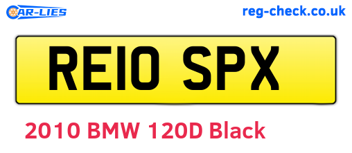 RE10SPX are the vehicle registration plates.