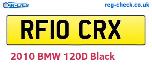 RF10CRX are the vehicle registration plates.