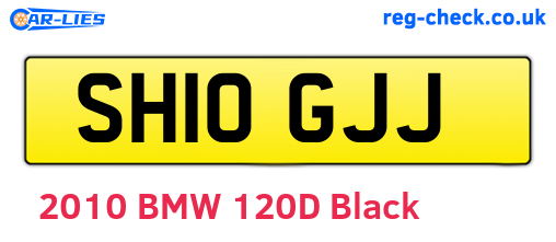 SH10GJJ are the vehicle registration plates.