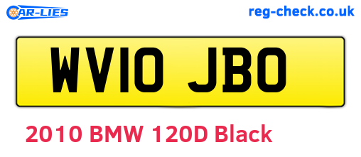 WV10JBO are the vehicle registration plates.