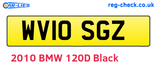 WV10SGZ are the vehicle registration plates.