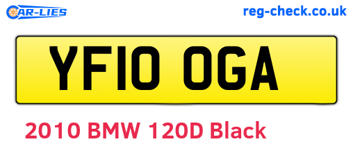 YF10OGA are the vehicle registration plates.