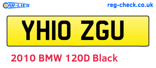 YH10ZGU are the vehicle registration plates.