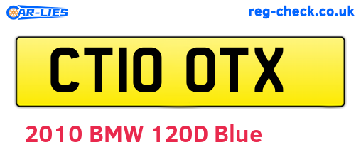 CT10OTX are the vehicle registration plates.