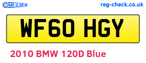 WF60HGY are the vehicle registration plates.
