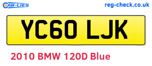 YC60LJK are the vehicle registration plates.