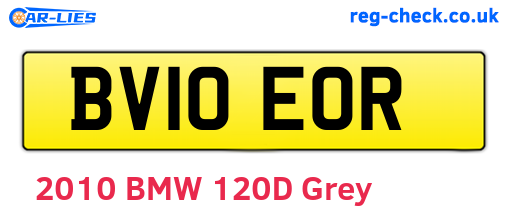BV10EOR are the vehicle registration plates.