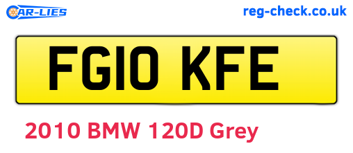FG10KFE are the vehicle registration plates.