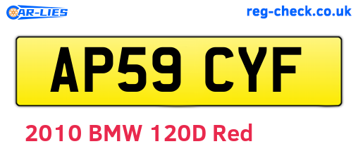 AP59CYF are the vehicle registration plates.