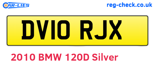 DV10RJX are the vehicle registration plates.