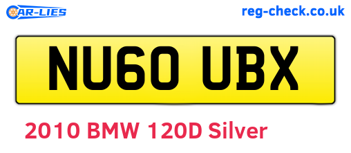 NU60UBX are the vehicle registration plates.