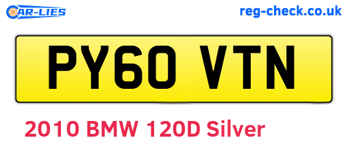 PY60VTN are the vehicle registration plates.