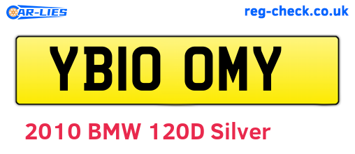 YB10OMY are the vehicle registration plates.