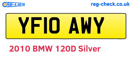 YF10AWY are the vehicle registration plates.