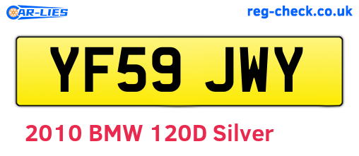 YF59JWY are the vehicle registration plates.