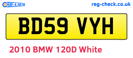 BD59VYH are the vehicle registration plates.