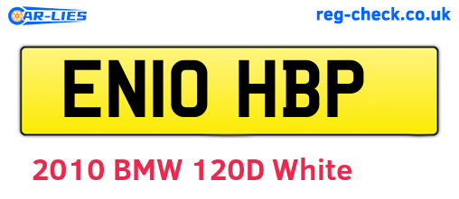 EN10HBP are the vehicle registration plates.