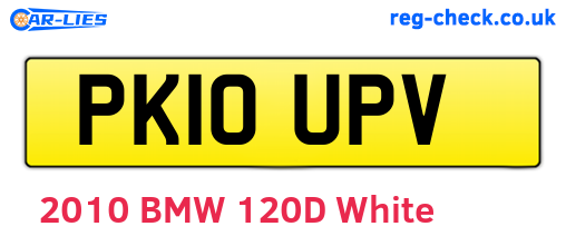 PK10UPV are the vehicle registration plates.