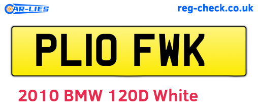 PL10FWK are the vehicle registration plates.