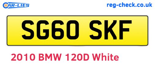 SG60SKF are the vehicle registration plates.