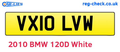 VX10LVW are the vehicle registration plates.