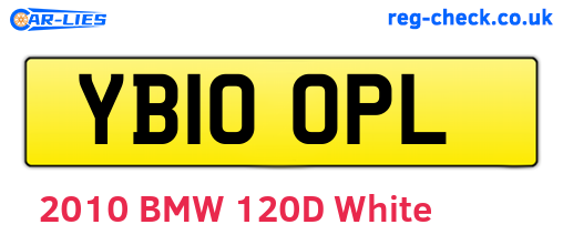 YB10OPL are the vehicle registration plates.