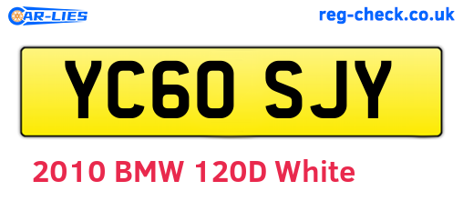 YC60SJY are the vehicle registration plates.