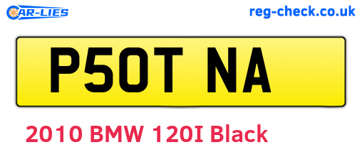 P50TNA are the vehicle registration plates.