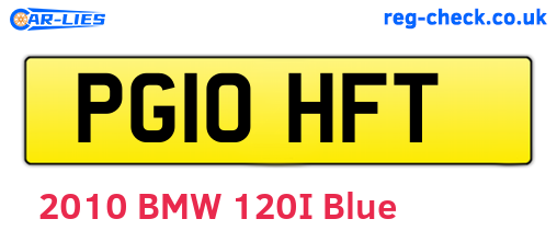 PG10HFT are the vehicle registration plates.