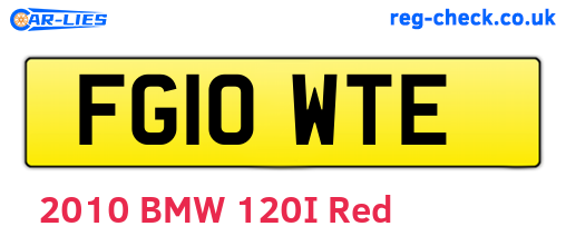 FG10WTE are the vehicle registration plates.