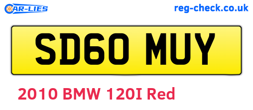 SD60MUY are the vehicle registration plates.