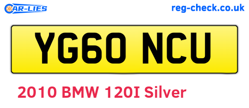 YG60NCU are the vehicle registration plates.