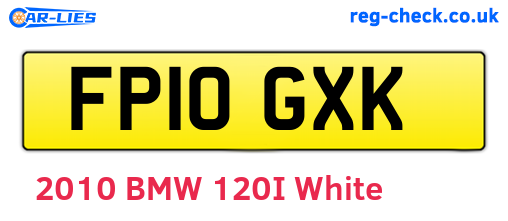 FP10GXK are the vehicle registration plates.