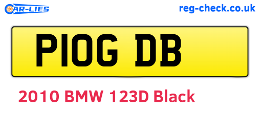 P10GDB are the vehicle registration plates.