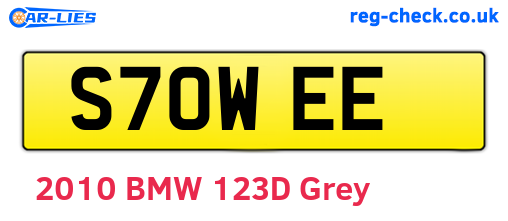 S70WEE are the vehicle registration plates.