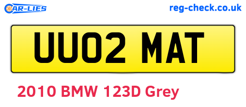 UU02MAT are the vehicle registration plates.