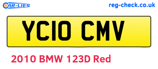 YC10CMV are the vehicle registration plates.