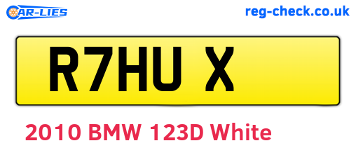 R7HUX are the vehicle registration plates.