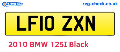 LF10ZXN are the vehicle registration plates.