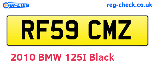 RF59CMZ are the vehicle registration plates.