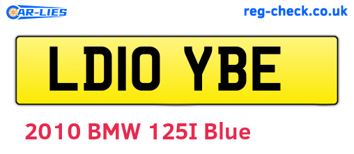 LD10YBE are the vehicle registration plates.