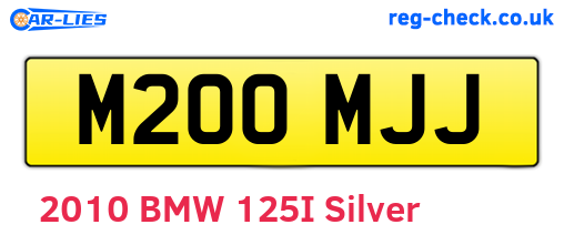 M200MJJ are the vehicle registration plates.