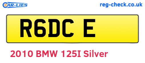 R6DCE are the vehicle registration plates.