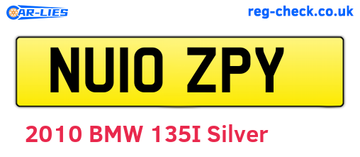 NU10ZPY are the vehicle registration plates.