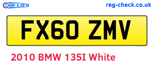 FX60ZMV are the vehicle registration plates.