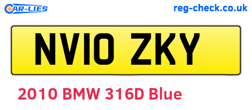 NV10ZKY are the vehicle registration plates.