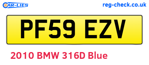 PF59EZV are the vehicle registration plates.