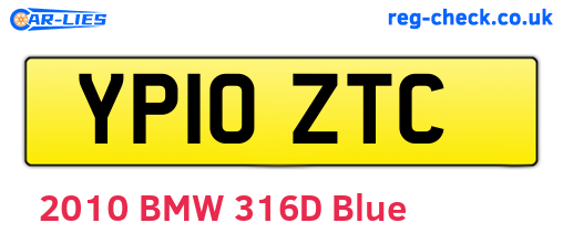 YP10ZTC are the vehicle registration plates.