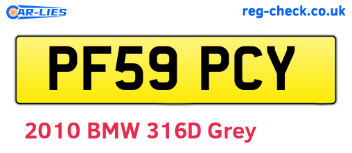 PF59PCY are the vehicle registration plates.